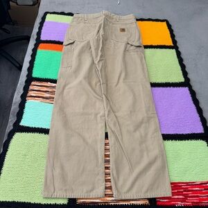 Carhartt cargo carpenter pants loose fit brown 34x34